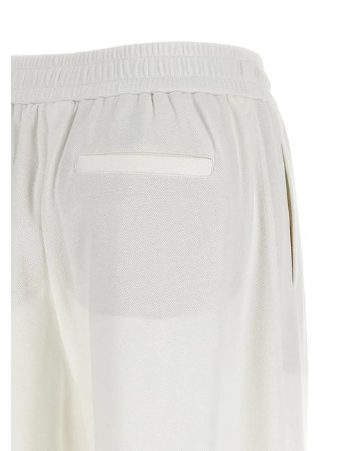Brunello Cucinelli White 'Track' Pants