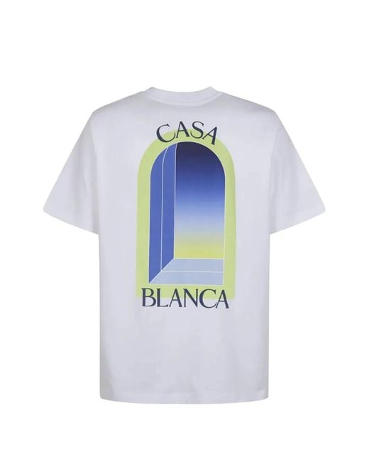 Casablanca White Graphic-Print T-Shirt for men