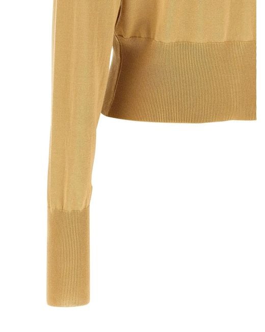 Vivienne Westwood Yellow 'Bea Cropped' Cardigan