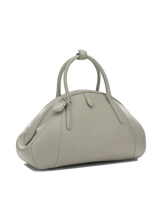 Alaïa Gray Alaia "Purse Top Handle" Medium Handbag