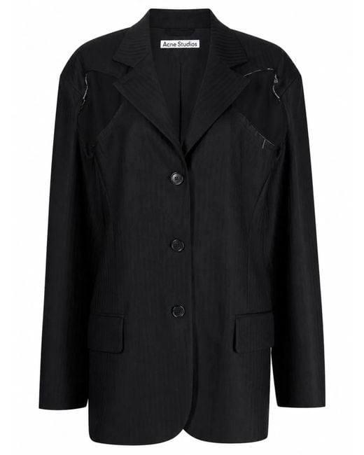 Acne Black Deconstructed Jacket