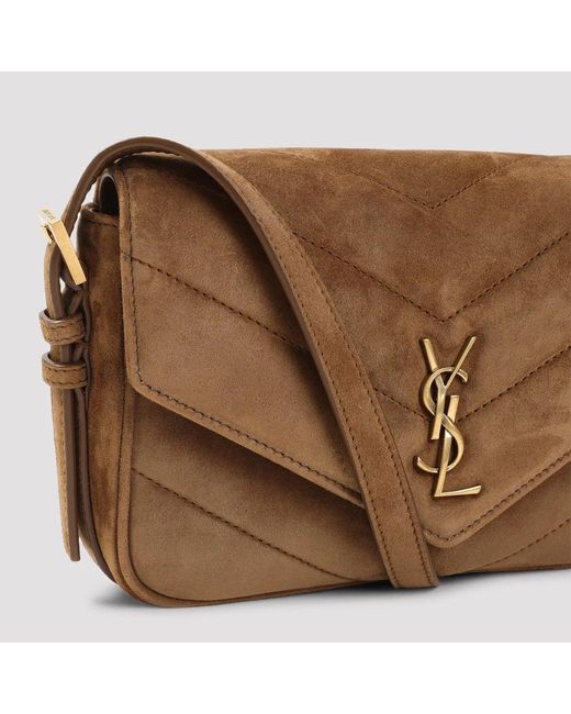 Saint Laurent Natural Cross Body Bags
