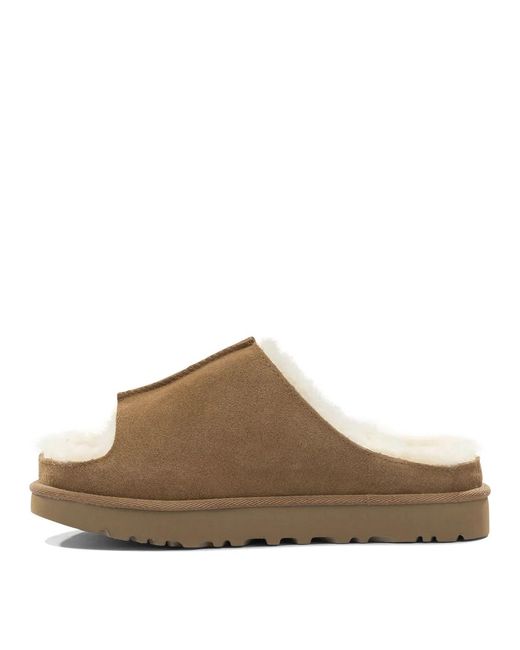 Ugg Brown Suede Rubber Sandals