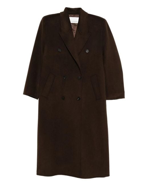 Frankie Shop Black Gaia Wool Double-Breasted Coat