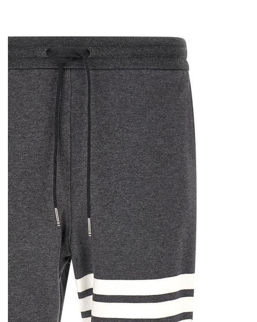 Thom Browne Gray '4Bar' Joggers for men