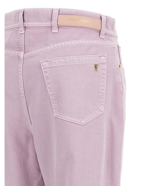 Alberta Ferretti Purple 'Elya Cut' Jeans