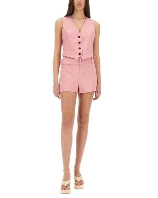 MSGM Pink Belted Shorts