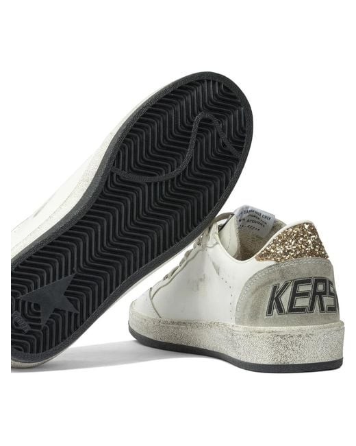 Golden Goose Deluxe Brand White "Ball Star" Low-Top Sneakers