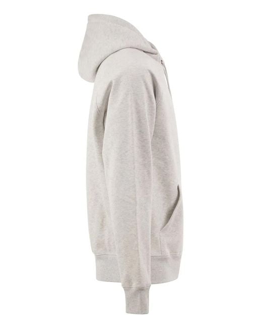 Carhartt Gray Hoodie With Embroidered Logo