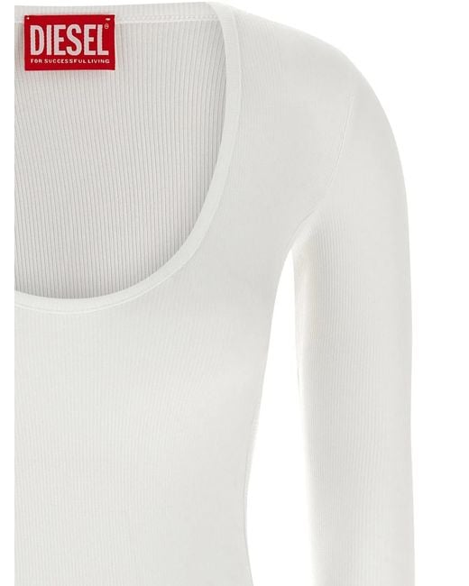 DIESEL White 'T-Bodyn' Bodysuit