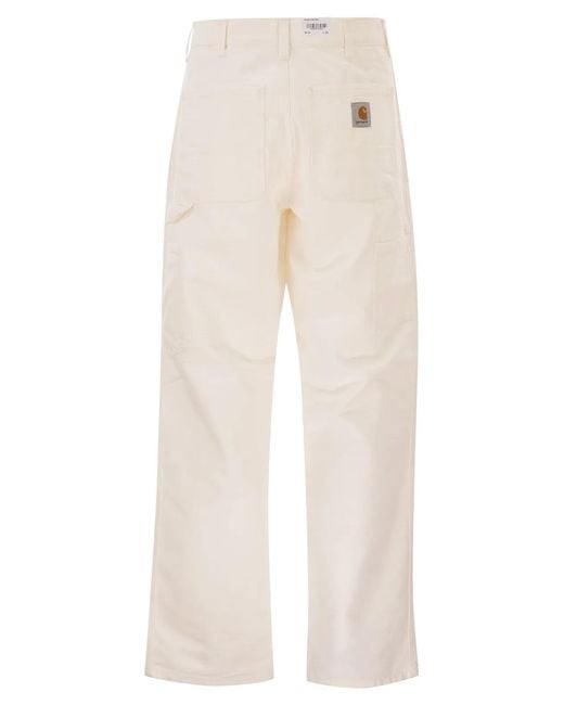 Carhartt White Cotton Trousers