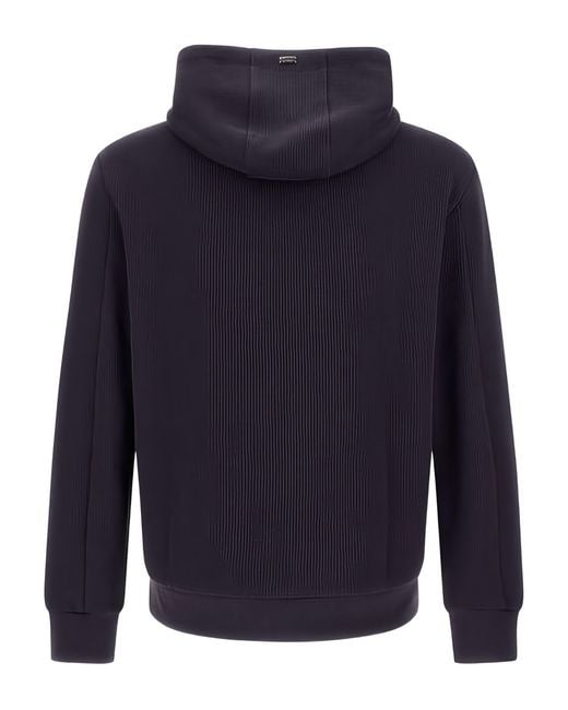 Herno Blue Cotton Polyamide Elastane Cardigan for men