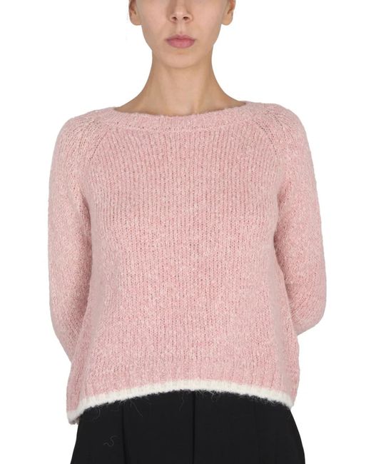 Aspesi Pink Alpaca Blend Sweater