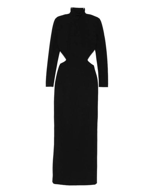 Solace London Black Wilma Maxi Dress
