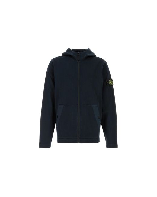 Stone Island Blue Hoodie Sweater for men