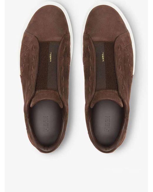 Fendi Brown City Trainers for men
