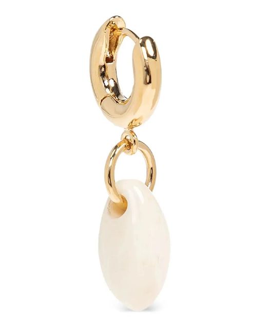 Isabel Marant White Small Hoop Pendant Earrings