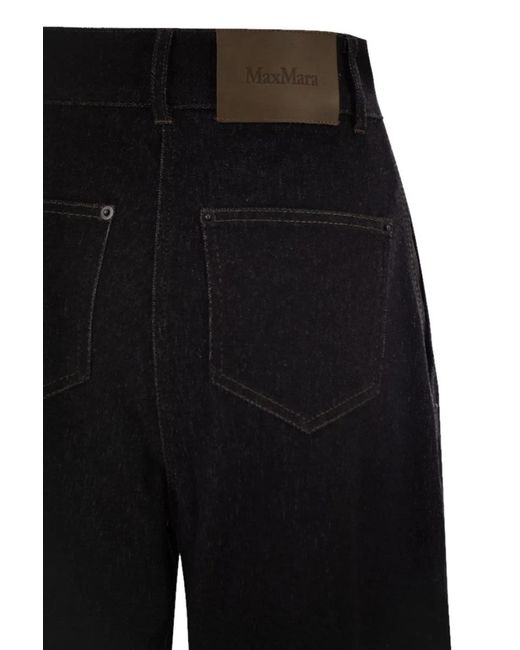 Max Mara Blue "Mxpetereo" Denim Jersey Trousers