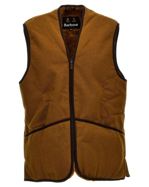 Barbour Brown Reversible Vest for men