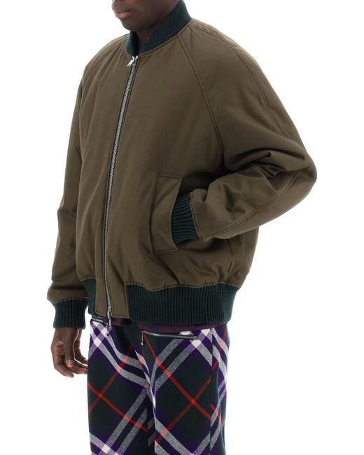 Burberry Blue Reversible Bomber Jacket for men