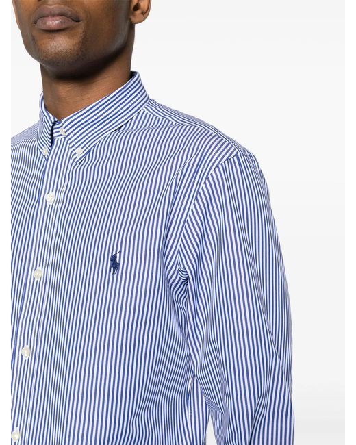 Polo Ralph Lauren Blue Slim Fit Stretch Shirt for men