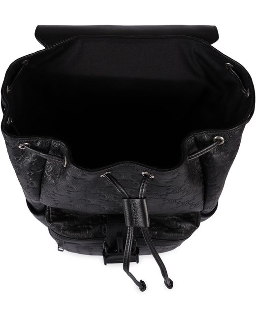 Céline Black Printed Leather Backpack for men