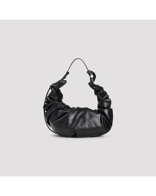 DIESEL Black Grab-D-Large Scrunched Hobo Bag