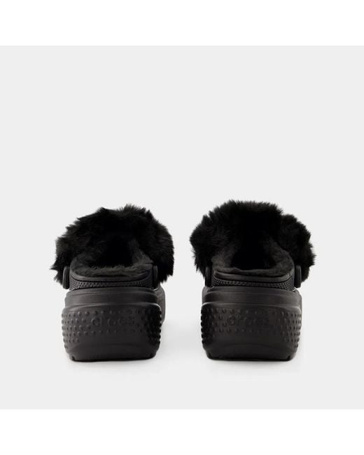 CROCSTM Black Stomp Lined Mules