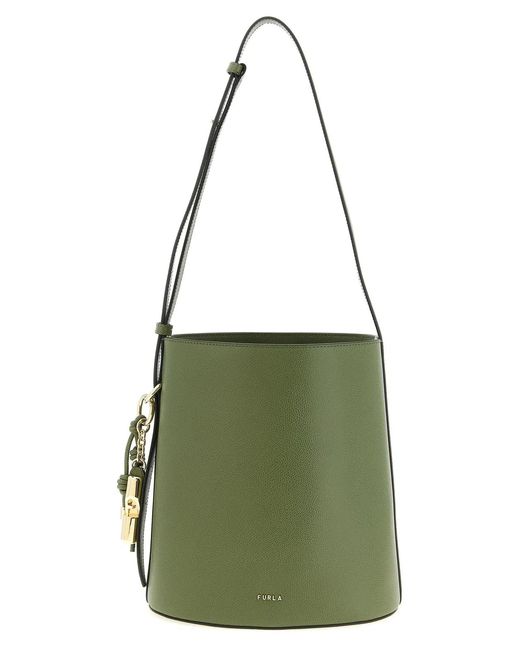 Furla Green 'Roxie' Small Bucket Bag