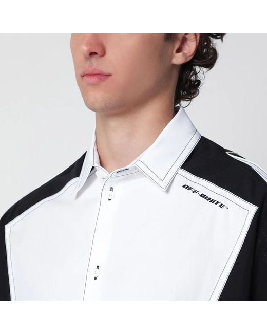 Off-White c/o Virgil Abloh Blue Offwhite/ Race Logo Star Bowling Shirt for men