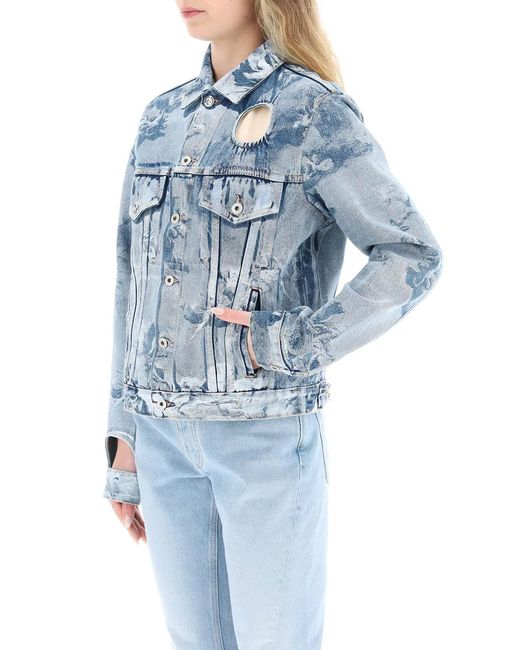 Off-White c/o Virgil Abloh Blue Printed Denim Jacket