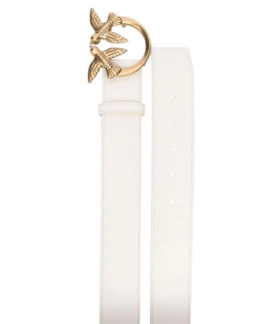 Pinko White Genuine Leather Stylish Belt