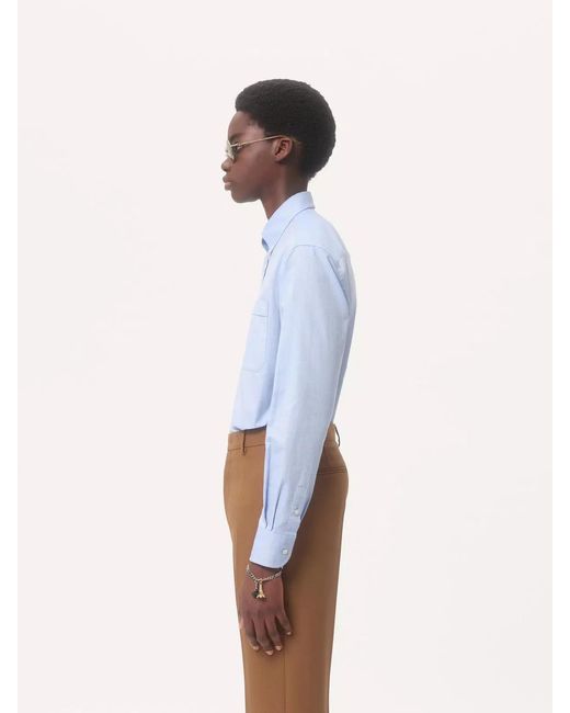Valentino Garavani Blue Oxford Shirt Vlogo for men