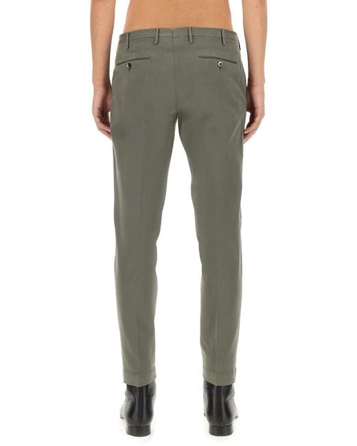 PT Torino Green Slim Fit Pants for men