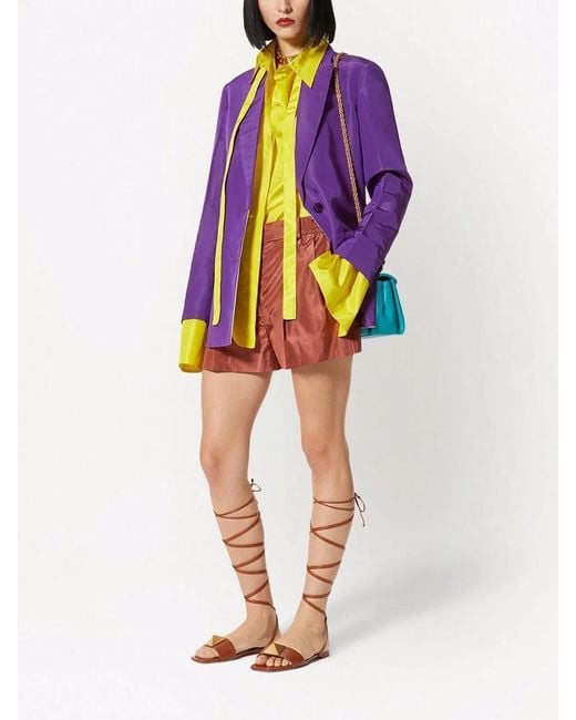 Valentino Purple Giacca Monopetto