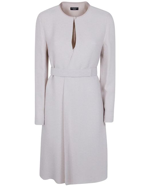 Emporio Armani White Mini Dress With Belt