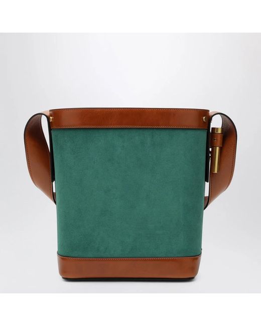 Versace Green Small Pivot Bucket Bag