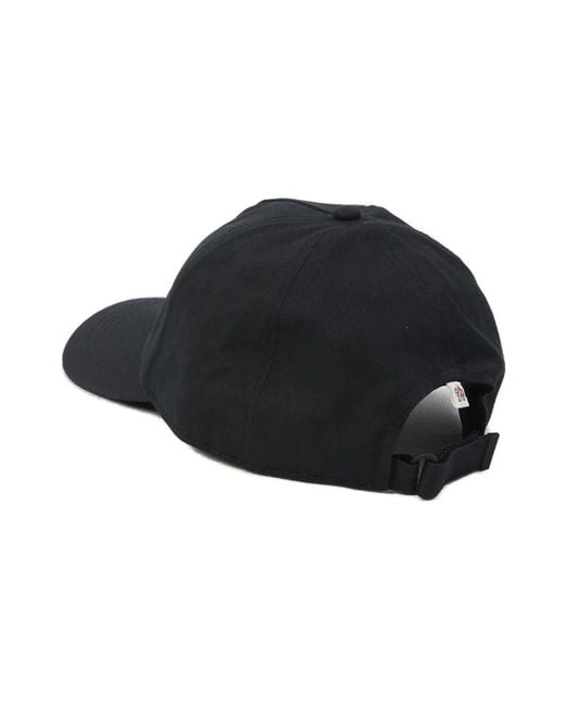 Moncler Black Cotton Baseball Cap for men