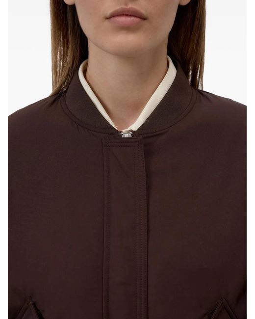 Closed Brown Baseball Collar Jacket