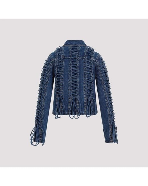 Jean Paul Gaultier Blue Corset Denim Jacket