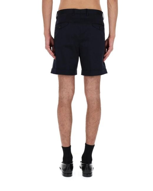 Lardini Blue Cotton Tailored Shorts for men