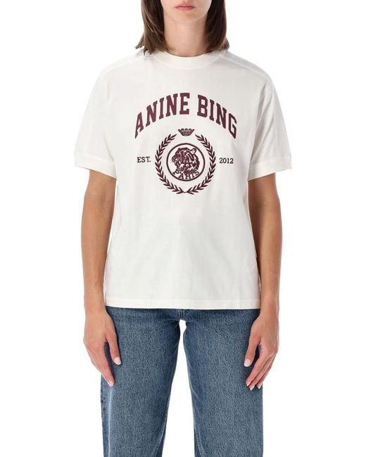 Anine Bing White Jaylin T-Shirt