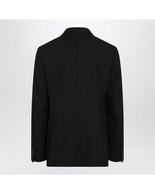 Dries Van Noten Black Double-Breasted Jacket for men