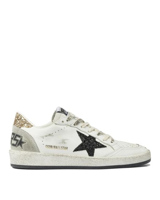 Golden Goose Deluxe Brand White "Ball Star" Low-Top Sneakers