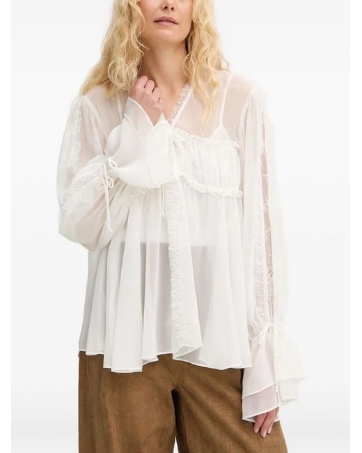 Pinko White Polyester Shirt