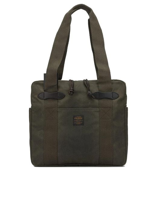 Filson Black "Tin Cloth" Medium Shoulder Bag for men