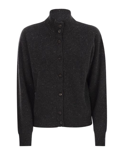 Peserico Black Cardigan With Buttons