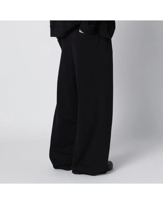 Entire studios Black Wideleg Cotton Jogging Trousers for men