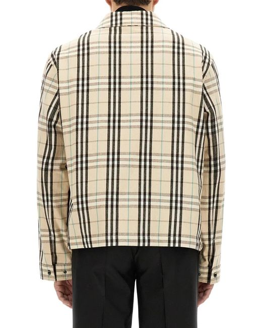 Burberry White Vintage Check Jacket for men