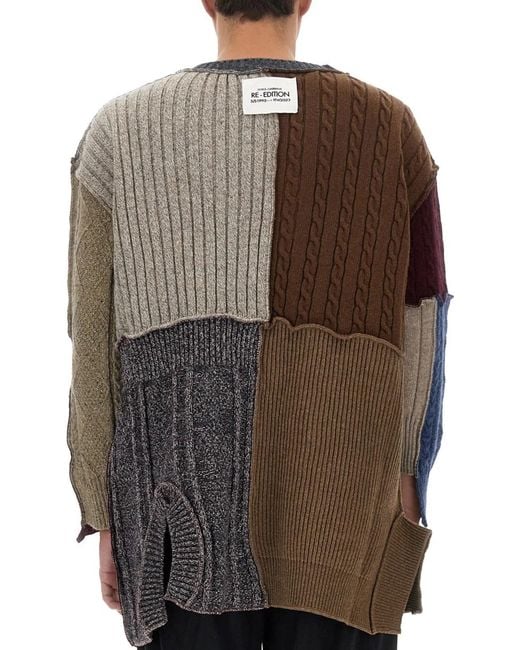 Dolce & Gabbana Gray Dolce & Gabbana Patchwork Cardigan for men